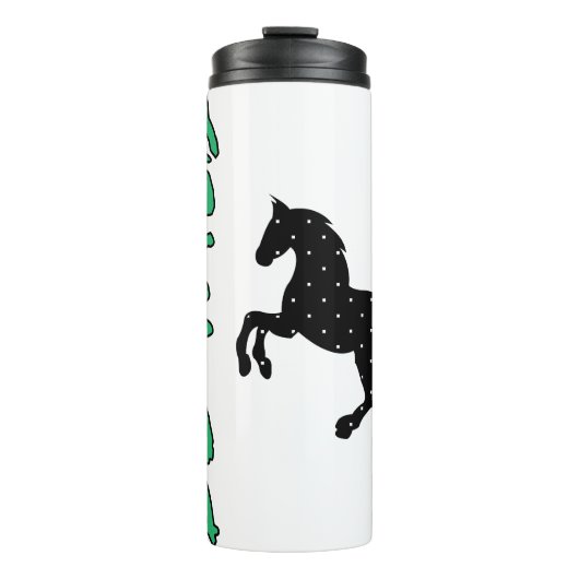 Sei wild – Starkes dekoratives Pferdedesign inspir Thermosbecher (Vorderseite)