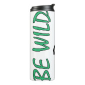 Sei wild – Starkes dekoratives Pferdedesign inspir Thermosbecher (Nach links gedreht)