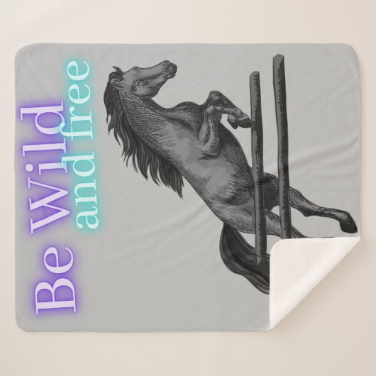 Sei wild und frei beim Springen Sherpadecke (Vorderseite (Horizontal))