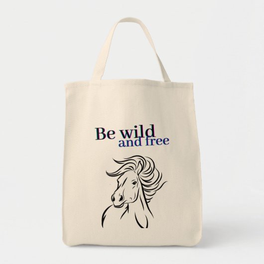 Sei Wild und Frei Pferd Tragetasche (Vorne)
