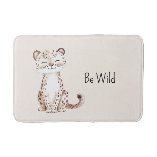 Sei wilde Gepard Badematte (Vorderseite)