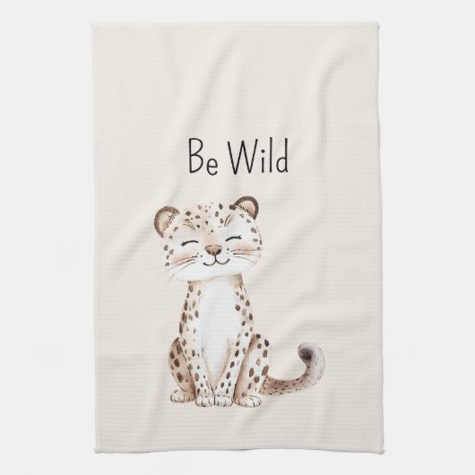 Sei wilde Gepard Geschirrtuch (Vertikal)