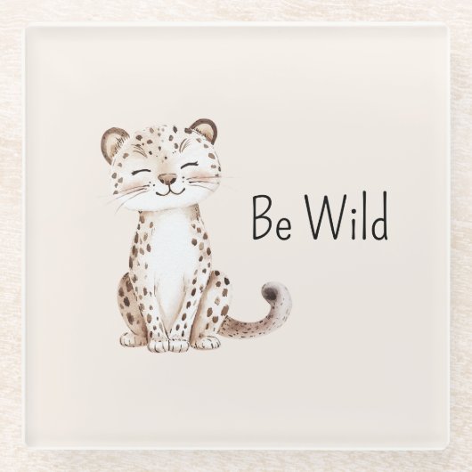 Sei wilde Gepard Glasuntersetzer (Vorderseite)