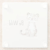 Sei wilde Gepard Glasuntersetzer (Rückseite)