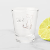 Sei wilde Gepard Schnapsglas (Rückseite)