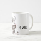 Sei Wilde Glückliche Zebra Kaffeetasse (VorderseiteRechts)