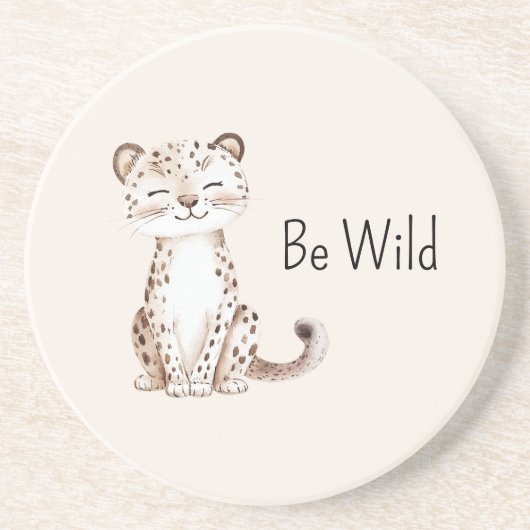 Sei wilder Gepard Getränkeuntersetzer (Vorne)