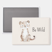 Sei wilder Gepard Magnet (Vorderseite/Rückseite)