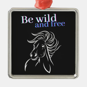 Sei wildes und freies Pferd Ornament Aus Metall