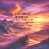 Sei wütend und sünde nicht auf Sticker (Vorderseite)