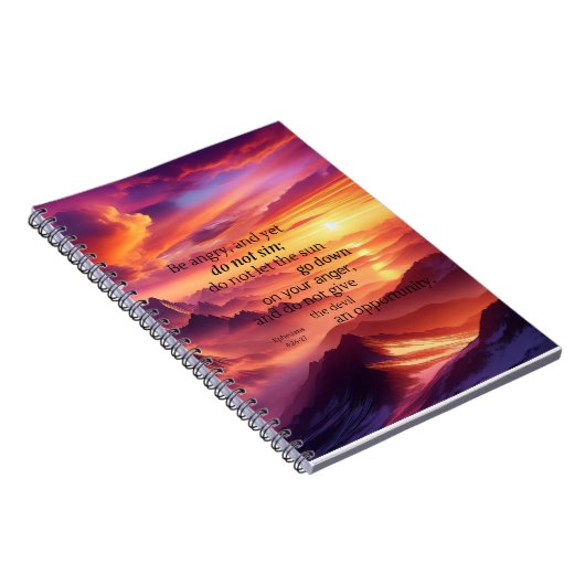 Sei wütend und sünde nicht im Notebook Notizblock (Rechte Seite)