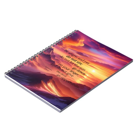 Sei wütend und sünde nicht im Notebook Notizblock (Linke Seite)