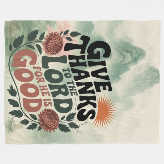 Seid Dankbar - Christlich Fleecedecke (Vorderseite (Horizontal))