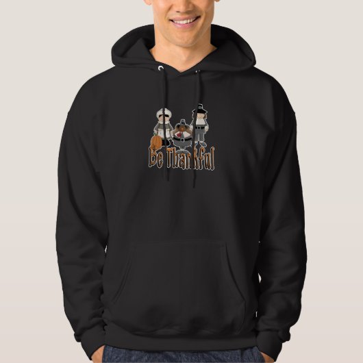 Seid dankbar Erntedank Pilger Hoodie (Vorderseite)
