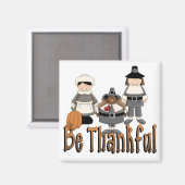 Seid dankbar Erntedank Pilger Magnet (Vorderseite/Rückseite)