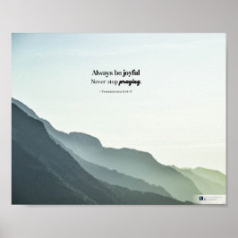 Seid froh (1 Thessaloniker 5:16-17) Poster