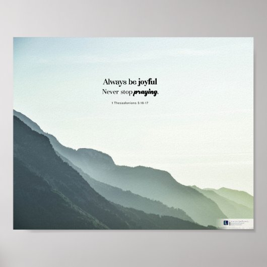 Seid froh (1 Thessaloniker 5:16-17) Poster (Vorne)