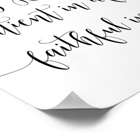 Seid froh in Hope Patient, Römer 12:12 Poster (Ecke)