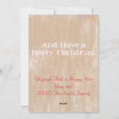 Seid froh. Karierte Urlaubskarte tragen Feiertagskarte (Rückseite)