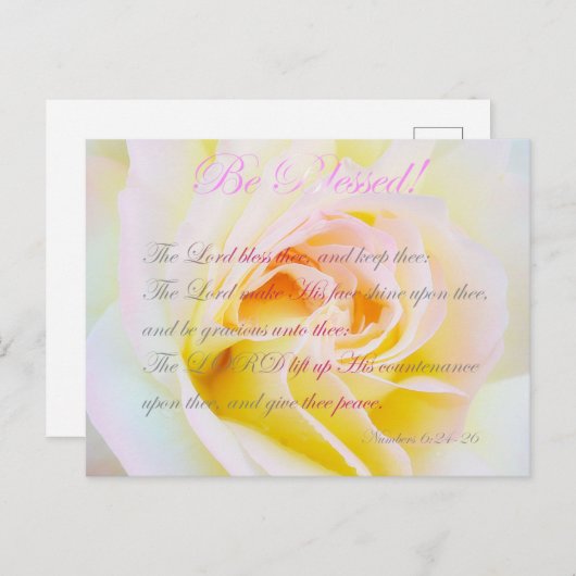 Seid gesegnet! postkarte (Vorne/Hinten)