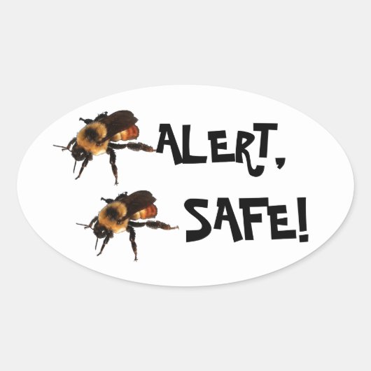 Seid gewarnt, Bee Safe! Honey Bees Ovaler Aufkleber (Vorderseite)