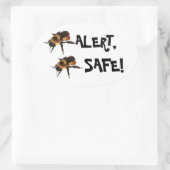 Seid gewarnt, Bee Safe! Honey Bees Ovaler Aufkleber (Tasche)