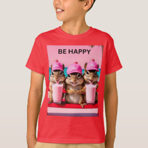 Seid glückliche Streifenhörnchen T-Shirt