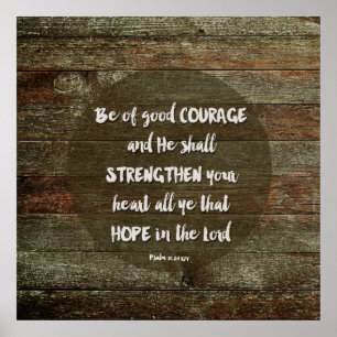 Seid guten Mutes - Psalm 31:24 Poster