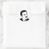 Seid ihr ernst? runder aufkleber (Tasche)