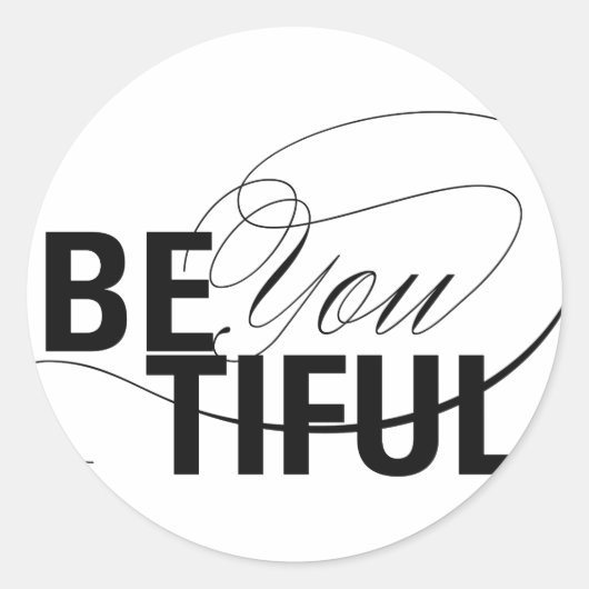 Seid ihr schön | Beautiful | Geben Sie an Runder Aufkleber (Vorderseite)