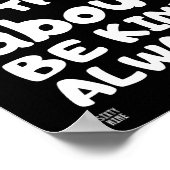 "SEID KIND! IMMER" POSTER (Ecke)