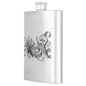 SEID KIND! Zitat zur inspirierenden Kalligrafie Flachmann (Links)