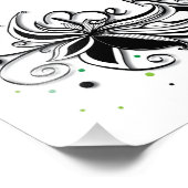 SEID KIND! Zitat zur inspirierenden Kalligrafie Fotodruck (Ecke)