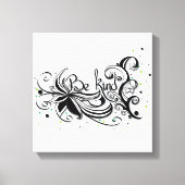 SEID KIND! Zitat zur inspirierenden Kalligrafie Leinwanddruck (Vorderseite)