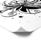 SEID KIND! Zitat zur inspirierenden Kalligrafie Poster (Ecke)