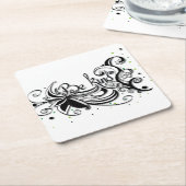 SEID KIND! Zitat zur inspirierenden Kalligrafie Rechteckiger Pappuntersetzer (angewinkelt)