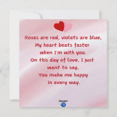 Seid mein feiertagskarte (Rückseite)