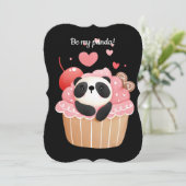 Seid mein Panda valentine Einladung (Stehend Vorderseite)
