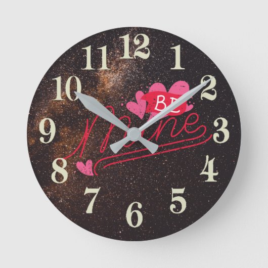 Seid mein runde wanduhr (Vorderseite)