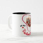 Seid mein Valentin? - Amour Zweifarbige Tasse (Vorderseite Links)