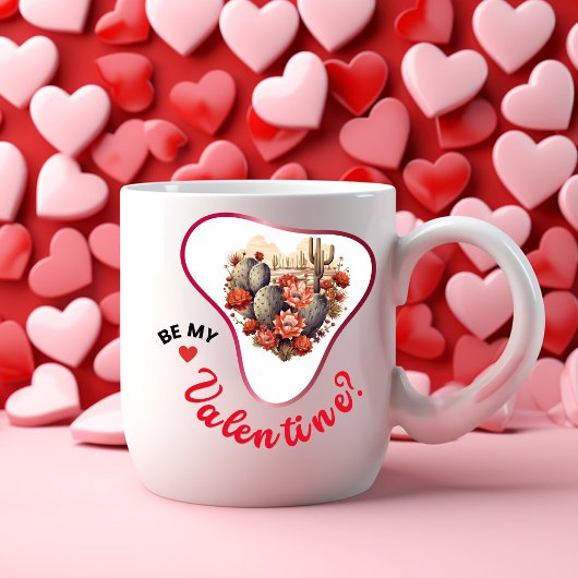 Seid mein Valentin? - Amour Zweifarbige Tasse