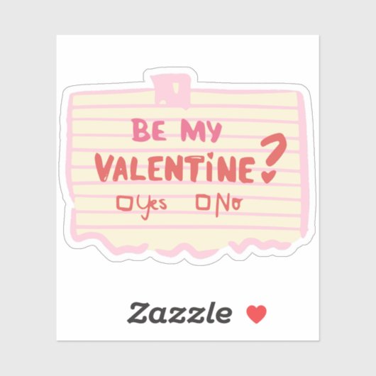 Seid mein Valentin? Aufkleber (Blatt)