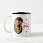 Seid mein Valentin? - Cupid-Pfeil Zweifarbige Tasse (Links)