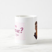 Seid mein Valentin? Foto Heart Pink Kaffeetasse (Mittel)