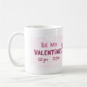 Seid mein Valentin? Foto Heart Pink Kaffeetasse (Links)