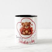 Seid mein Valentin? - Heartwarming-Symphonie Zweifarbige Tasse (Mittel)