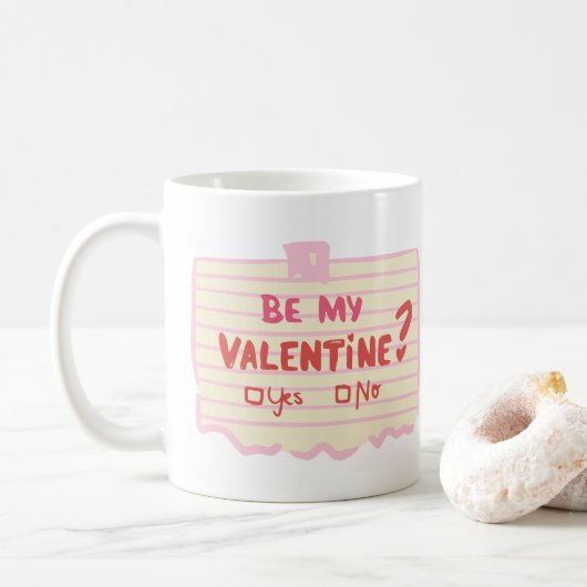 Seid mein Valentin? Kaffeetasse (Mit Donut)