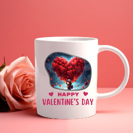 Seid mein Valentin? - liebevoll geerbt Zweifarbige Tasse