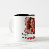 Seid mein Valentin? - Romantische Flüster Zweifarbige Tasse (Vorderseite Links)