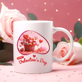 Seid mein Valentin? - Sweetheart's Embrace Zweifarbige Tasse